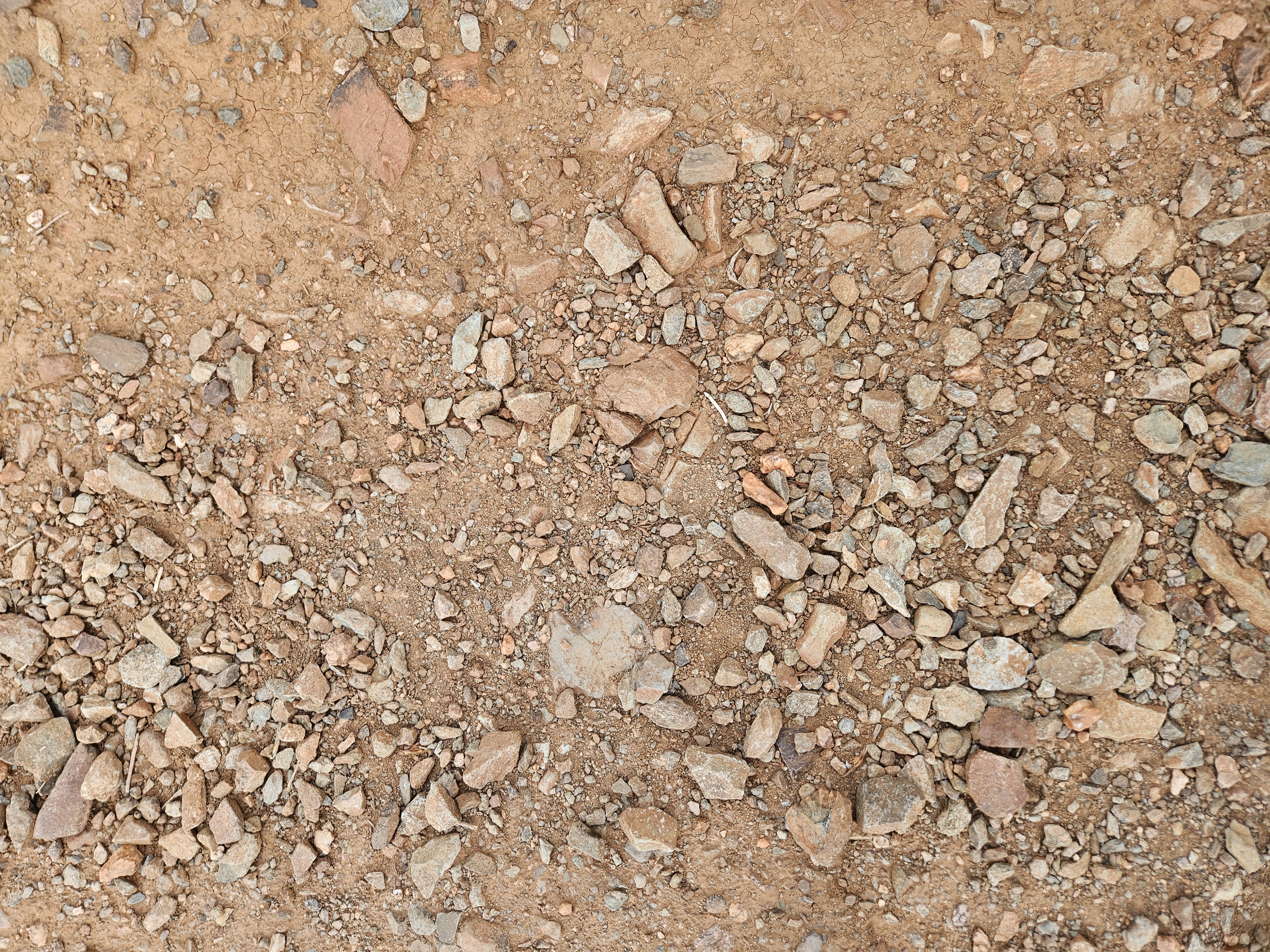 Desert floor, Anthem, Arizona - terracotta soil and desert stone